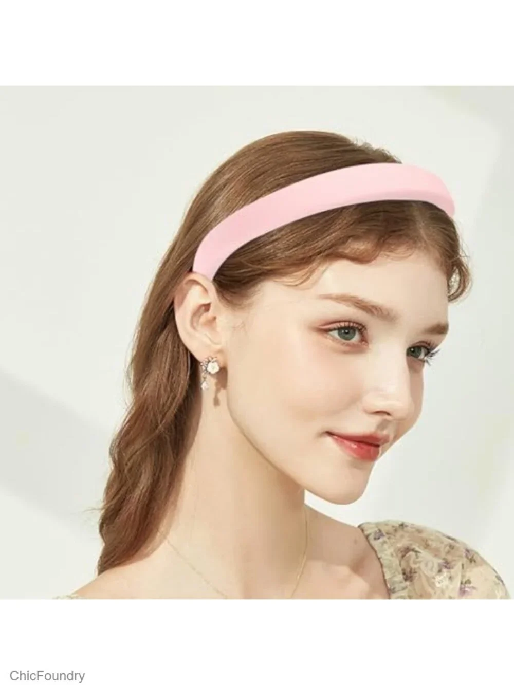 Women's Pearls Floral Wide Headbands Set of 7 Non-Slip Knot Wavy